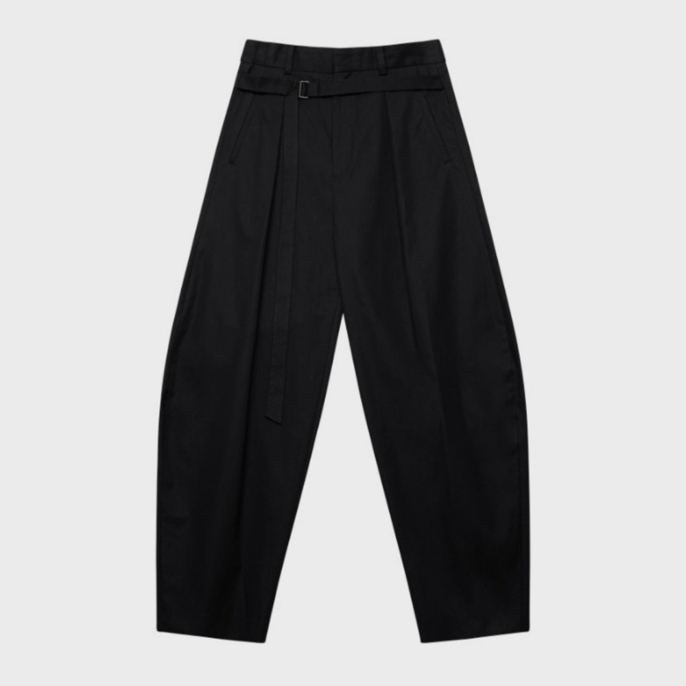 Fine Cotton Balloon Belted Trousers