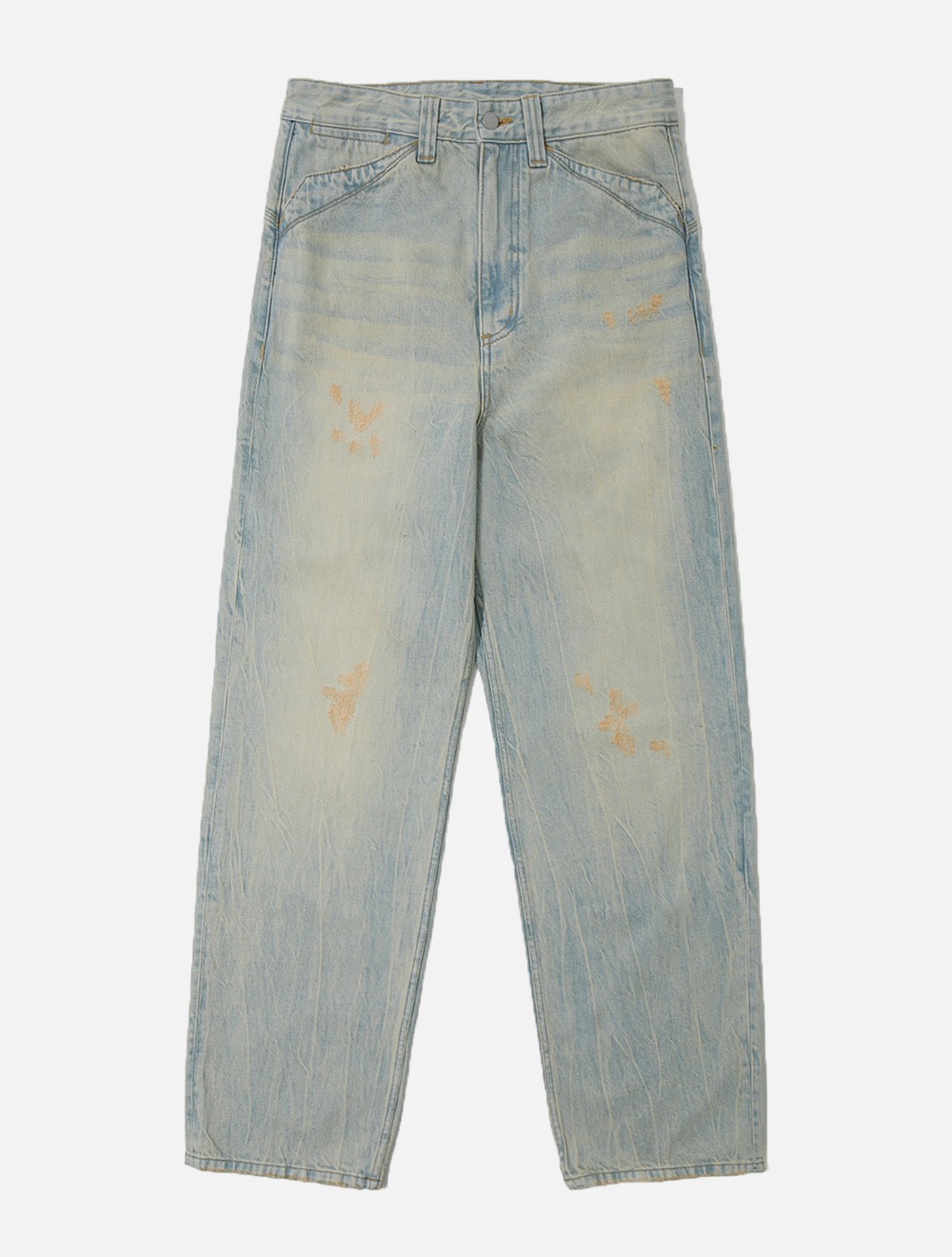 vintage washed denim pants (light blue)