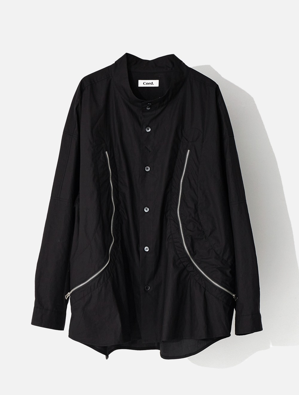 Rexion Curved Zip-Over Shirt_BK