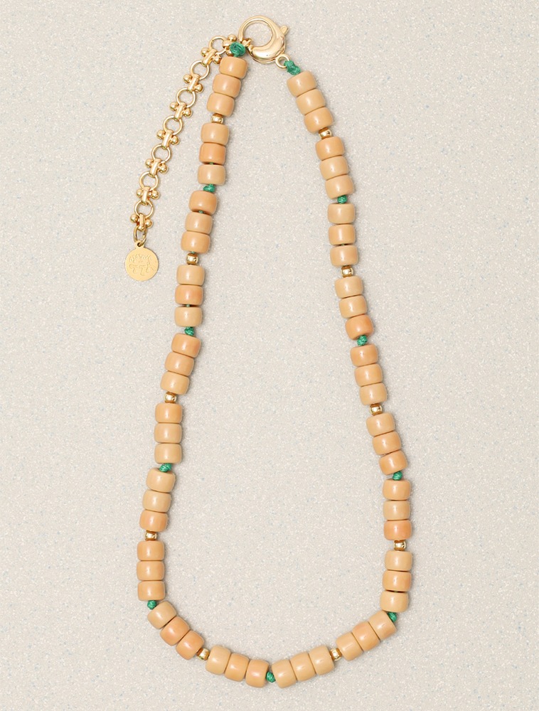 MARSHMALLOW NECKLACE-BBANG BEIGE