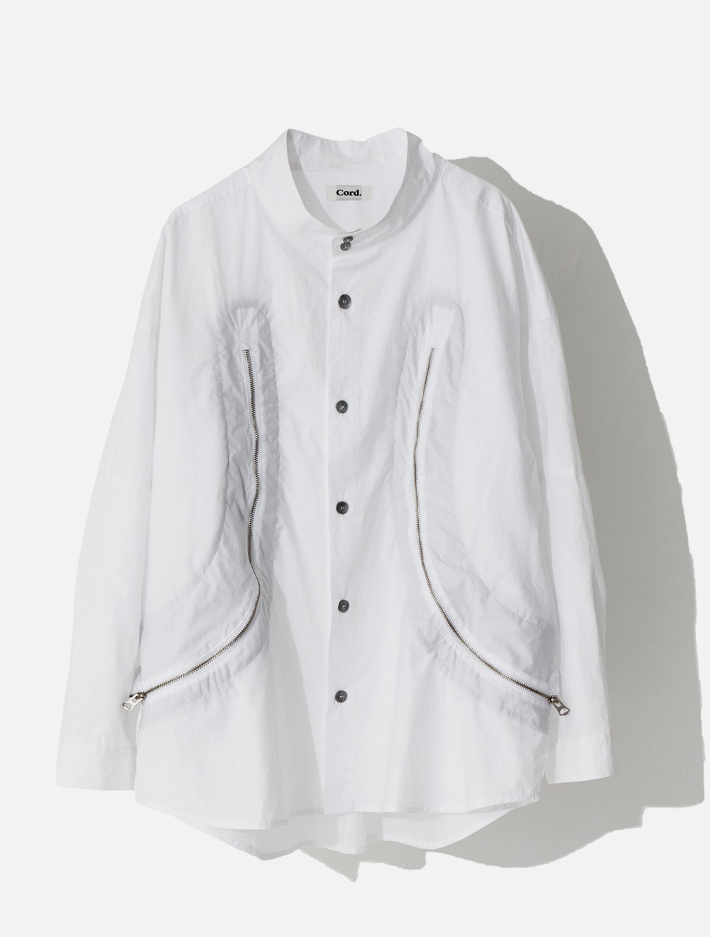 Rexion Curved Zip-Over Shirt_WH