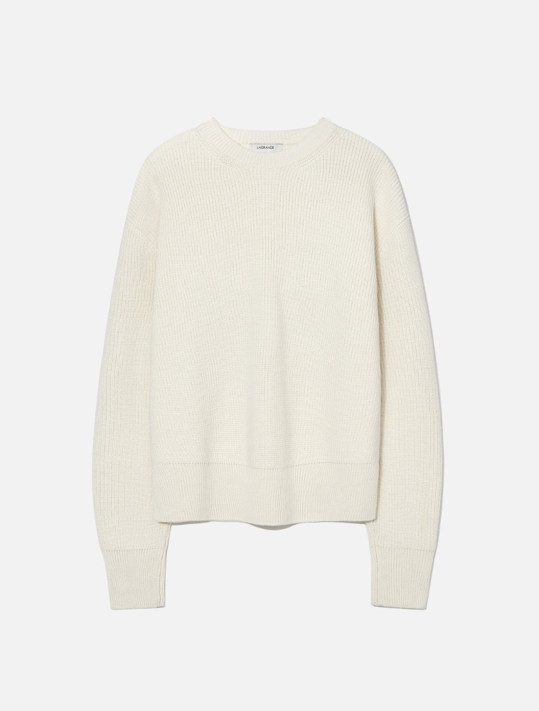 WOOL ROUNDNECK KNIT (IVORY)