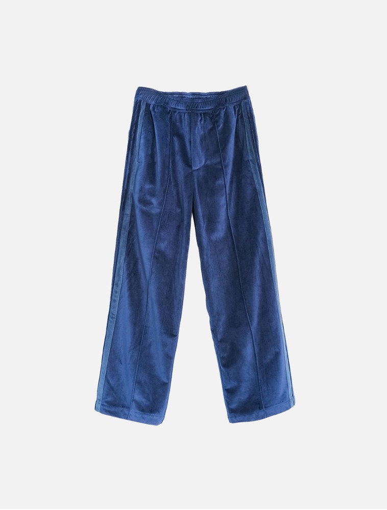 Velour Side Track Pants (Blue)