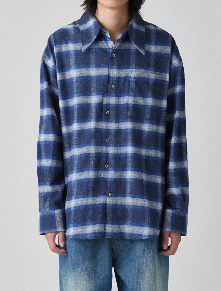 Archive Shirt Vintage 90&#039;s Flannel Blue Check