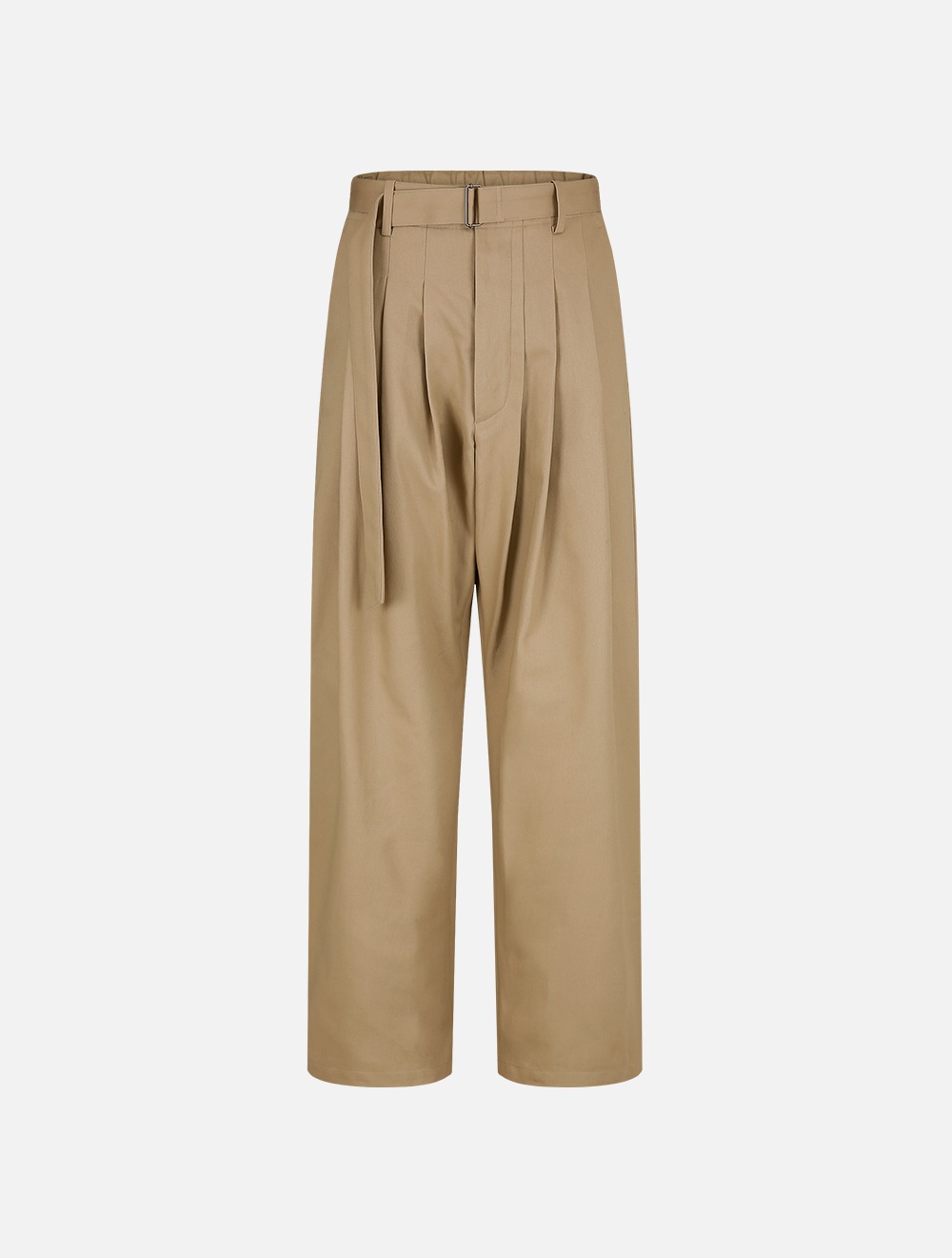 Belted Chino Trousers (Beige)