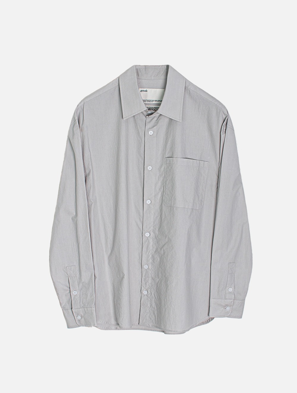 sage cotton shirt (grey)