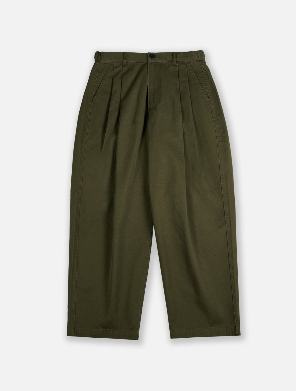 wide chino trousers_olive