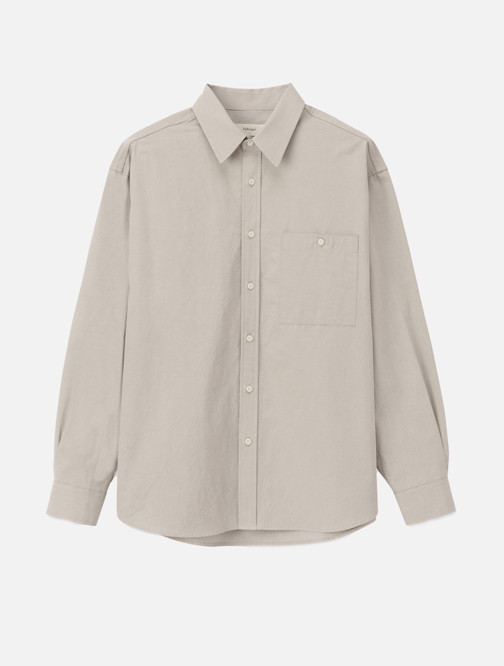 Mild Garment Dyeing Over-Fit Shirt (Dusty Brown)