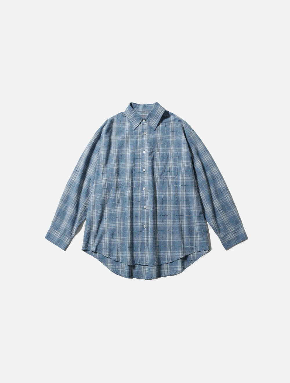 ALL WEATHER OVER SILHOUETTE SHIRT (BLUE CHECK)