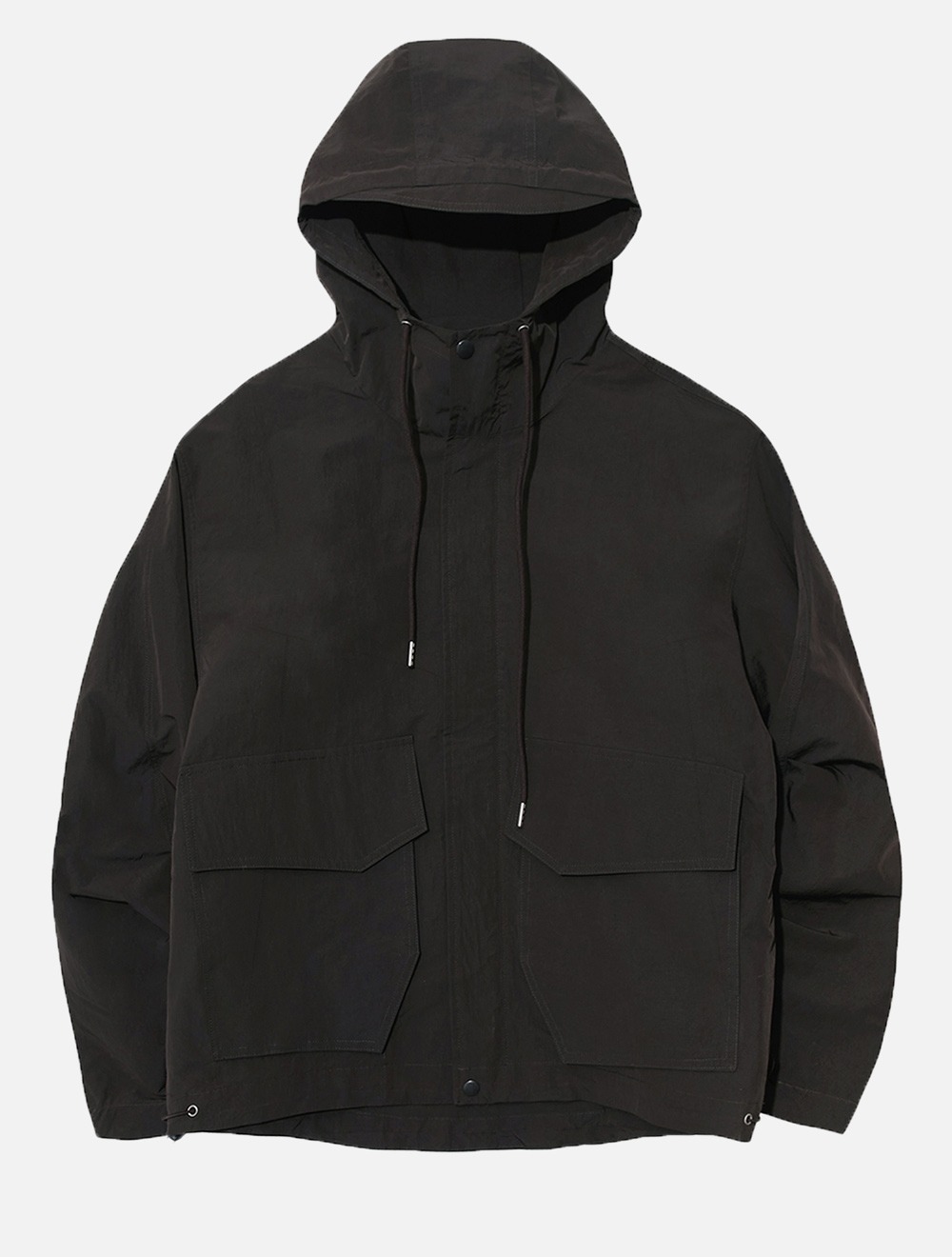 hooded jacket (deep brown)