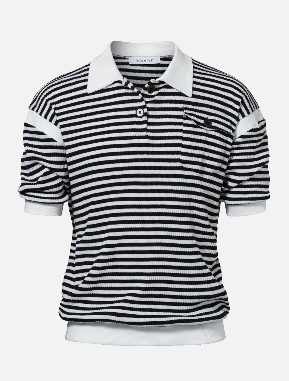 bluesf stripe pique t-shirt