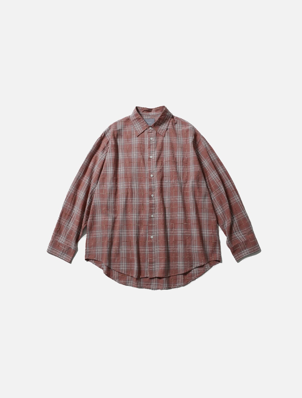 ALL WEATHER OVER SILHOUETTE SHIRT (PINK CHECK)