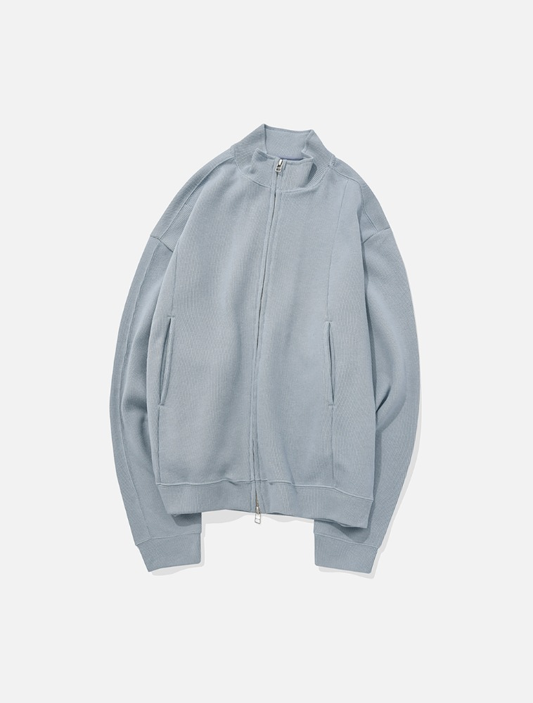 Fickle 2-WAY full zip-up / Blue gray