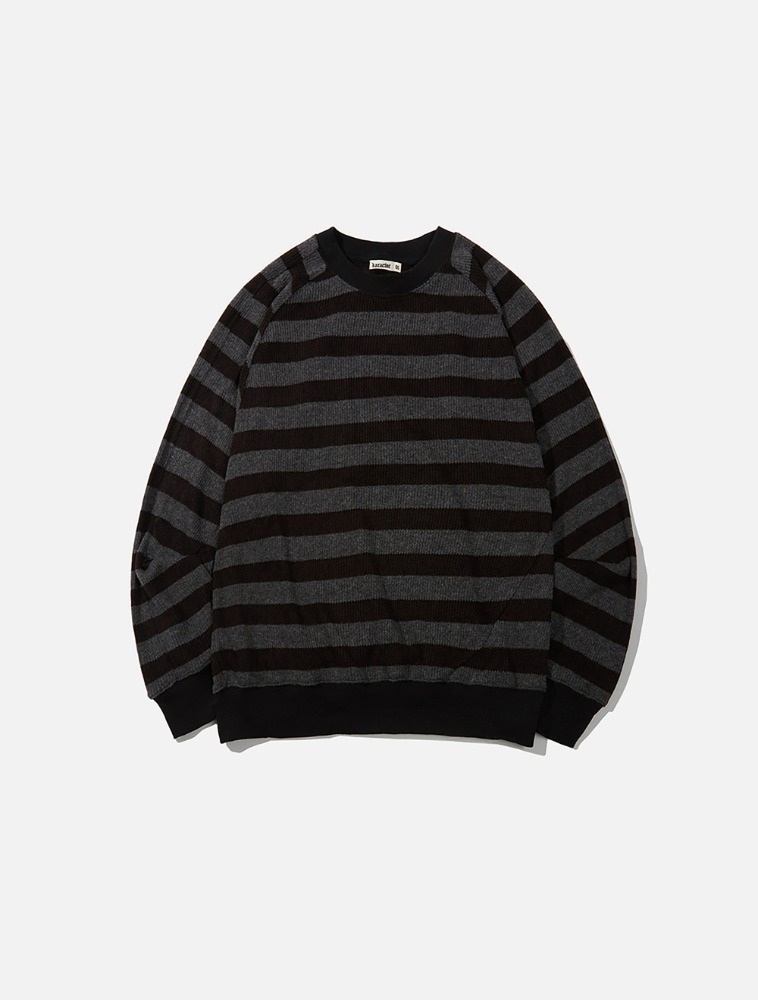 Mingle striped knit / Black charcoal