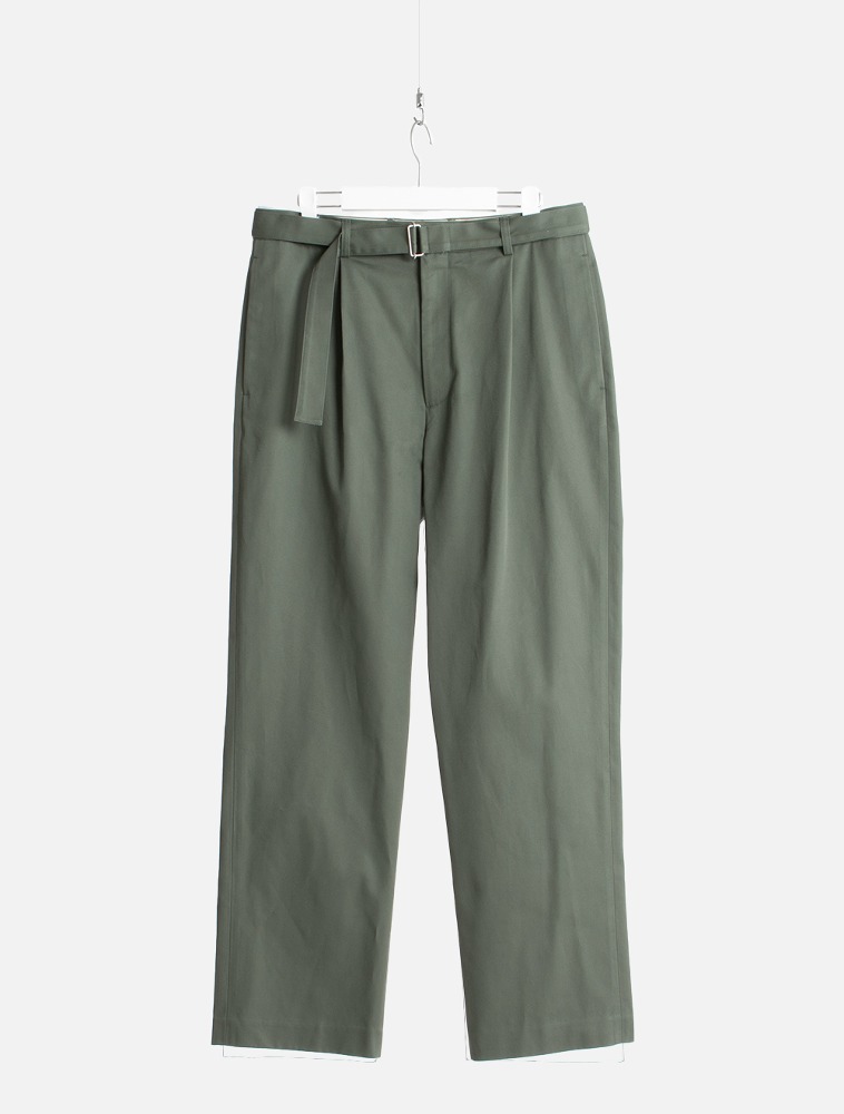 Belted Tailored Pants (Military Green)